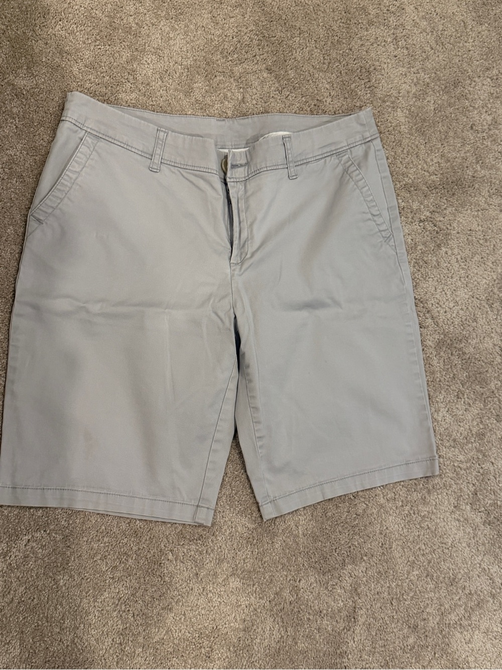 Liz Claiborne Light Gray Chino Bermuda Shorts